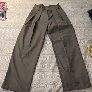 Commense Taupe Dark Khaki Baggy Trousers Size M